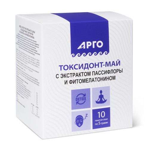 Токсидонт-май с экстрактами пассифлоры и фитомелатонином от компании Арго