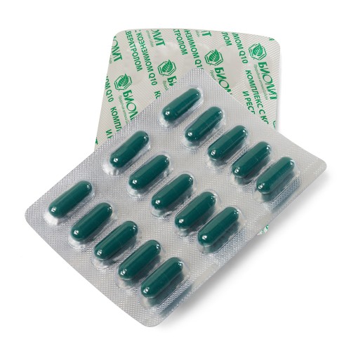 Убихинон Био с Коэнзимом Q10 и ресвератролом, капсулы, 30 шт.