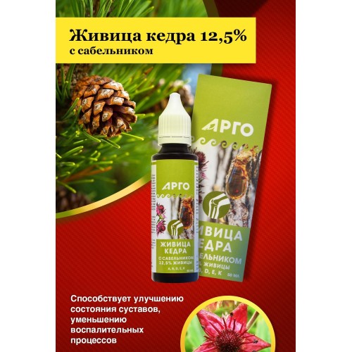 Живица кедра 12,5% с сабельником